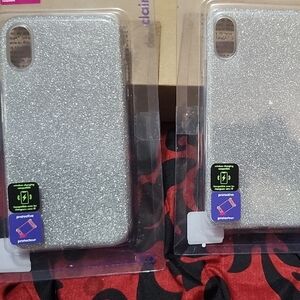 Claire's Sparkling Silver Phone Case